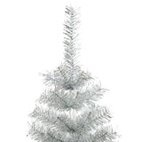 Artificial Christmas Tree with Stand Silver 180 cm PET - Side View
