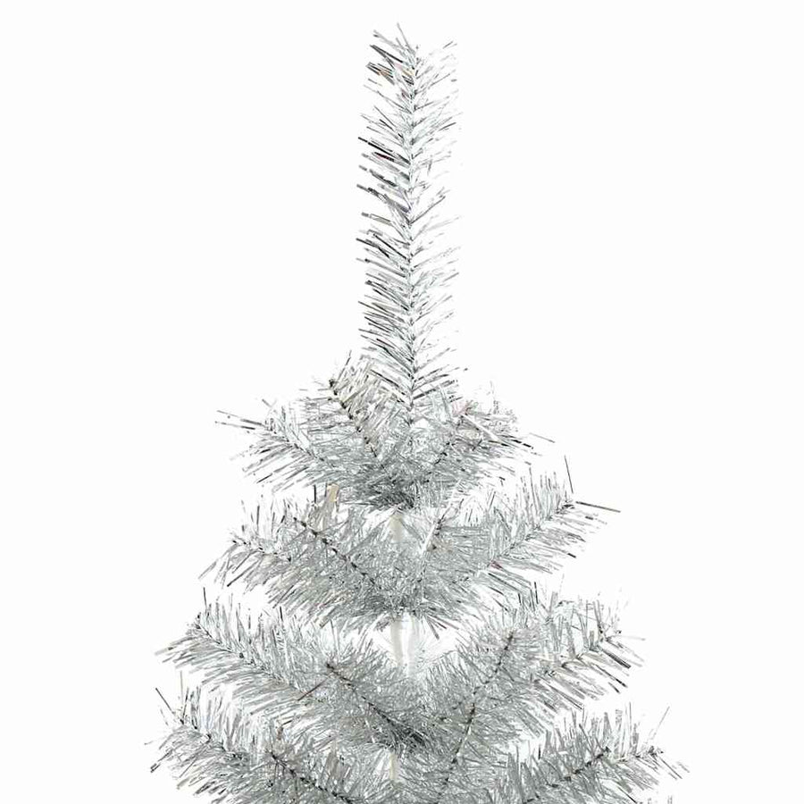 Artificial Christmas Tree with Stand Silver 180 cm PET