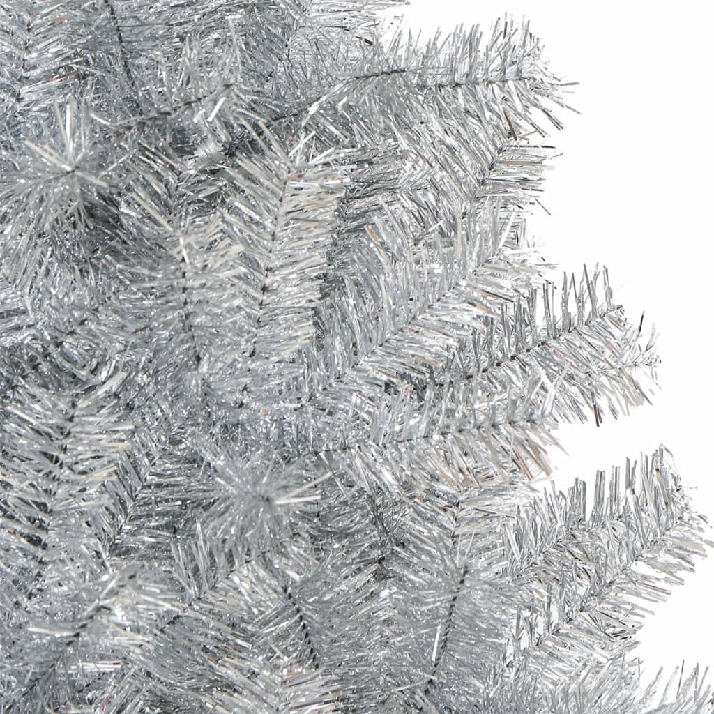 Artificial Christmas Tree with Stand Silver 180 cm PET