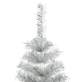 Artificial Christmas Tree with Stand Silver 210 cm PET - Side View