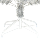 Artificial Christmas Tree with Stand Silver 210 cm PET - 45-Degree Angle