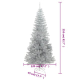 Artificial Christmas Tree with Stand Silver 210 cm PET - Rear View