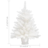 Artificial Christmas Tree Lifelike Needles White 65 cm - Rear View