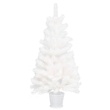 Artificial Christmas Tree Lifelike Needles White 90 cm - Front View