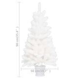 Artificial Christmas Tree Lifelike Needles White 90 cm - Rear View