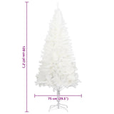Artificial Christmas Tree Lifelike Needles White 120 cm - Rear View