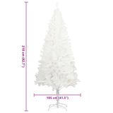 Artificial Christmas Tree Lifelike Needles White 210 cm - Rear View