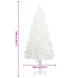 Artificial Christmas Tree Lifelike Needles White 240 cm - Rear View