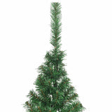 Artificial Half Christmas Tree with Stand Green 180 cm PVC - Close-Up Angle
