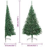 Artificial Half Christmas Tree with Stand Green 180 cm PVC - Extra Image
