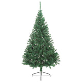 Artificial Half Christmas Tree with Stand Green 210 cm PVC - Side View