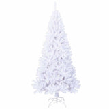 Artificial Christmas Tree with Thick Branches White 180 cm PVC - Side View