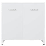 Bathroom Cabinet White 60x33x61 cm Engineered Wood - 45-Degree Angle