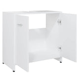 Bathroom Cabinet White 60x33x61 cm Engineered Wood - Rear View