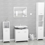 Bathroom Cabinet White 60x33x61 cm Engineered Wood - Extra Image