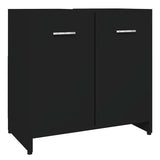 Bathroom Cabinet Black 60x33x61 cm Engineered Wood
