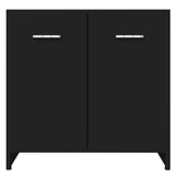 Bathroom Cabinet Black 60x33x61 cm Engineered Wood