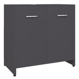 Bathroom Cabinet Grey 60x33x61 cm Engineered Wood