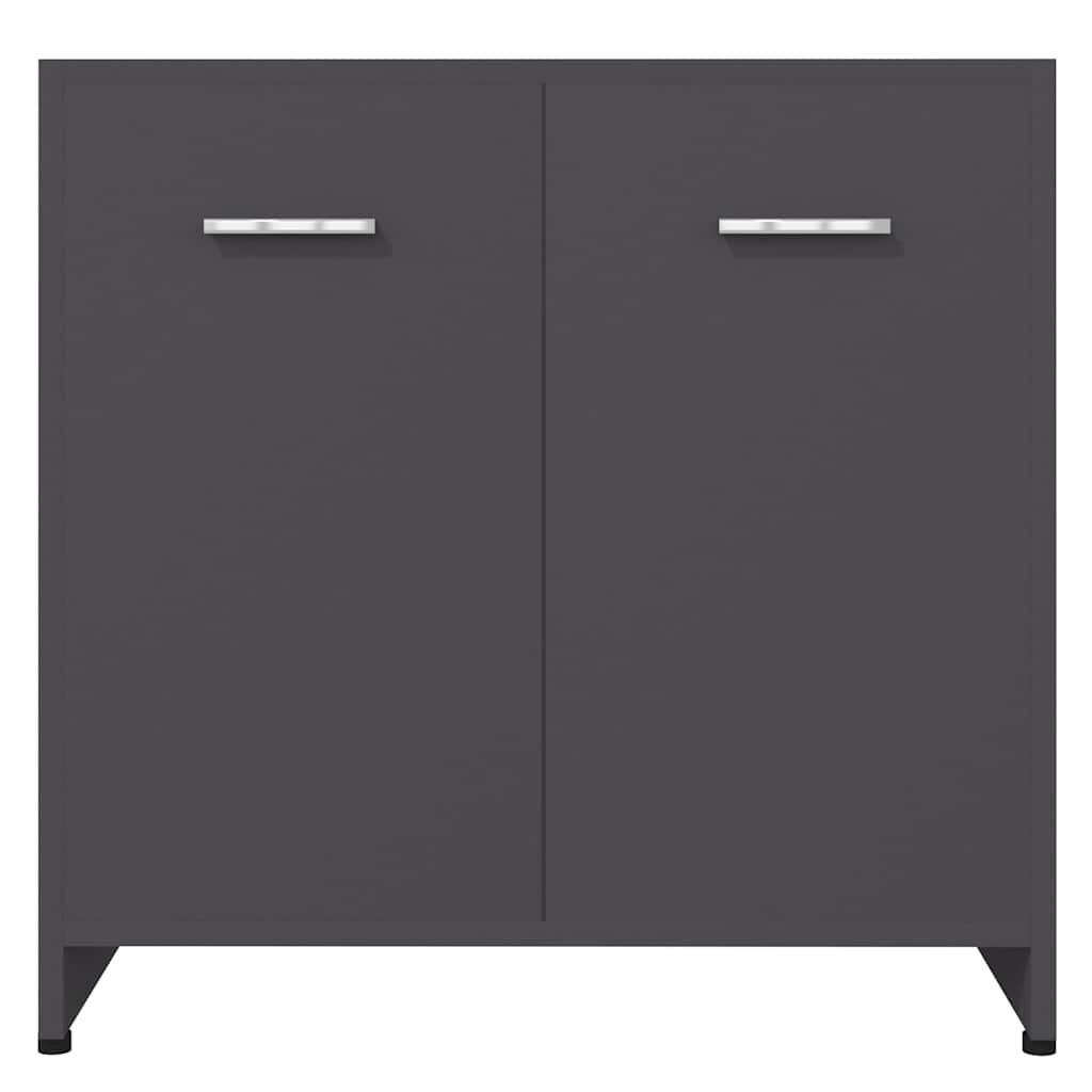 Bathroom Cabinet Grey 60x33x61 cm Engineered Wood
