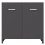Bathroom Cabinet Grey 60x33x61 cm Engineered Wood