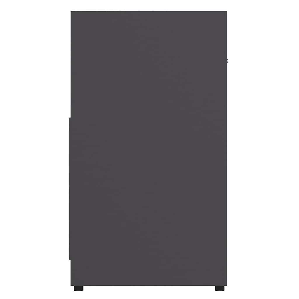 Bathroom Cabinet Grey 60x33x61 cm Engineered Wood