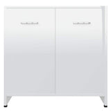 Bathroom Cabinet High Gloss White 60x33x61 cm Engineered Wood - Rear View