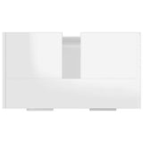Bathroom Cabinet High Gloss White 60x33x61 cm Engineered Wood - Low Angle