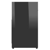 Bathroom Cabinet High Gloss Black 60x33x61 cm Engineered Wood