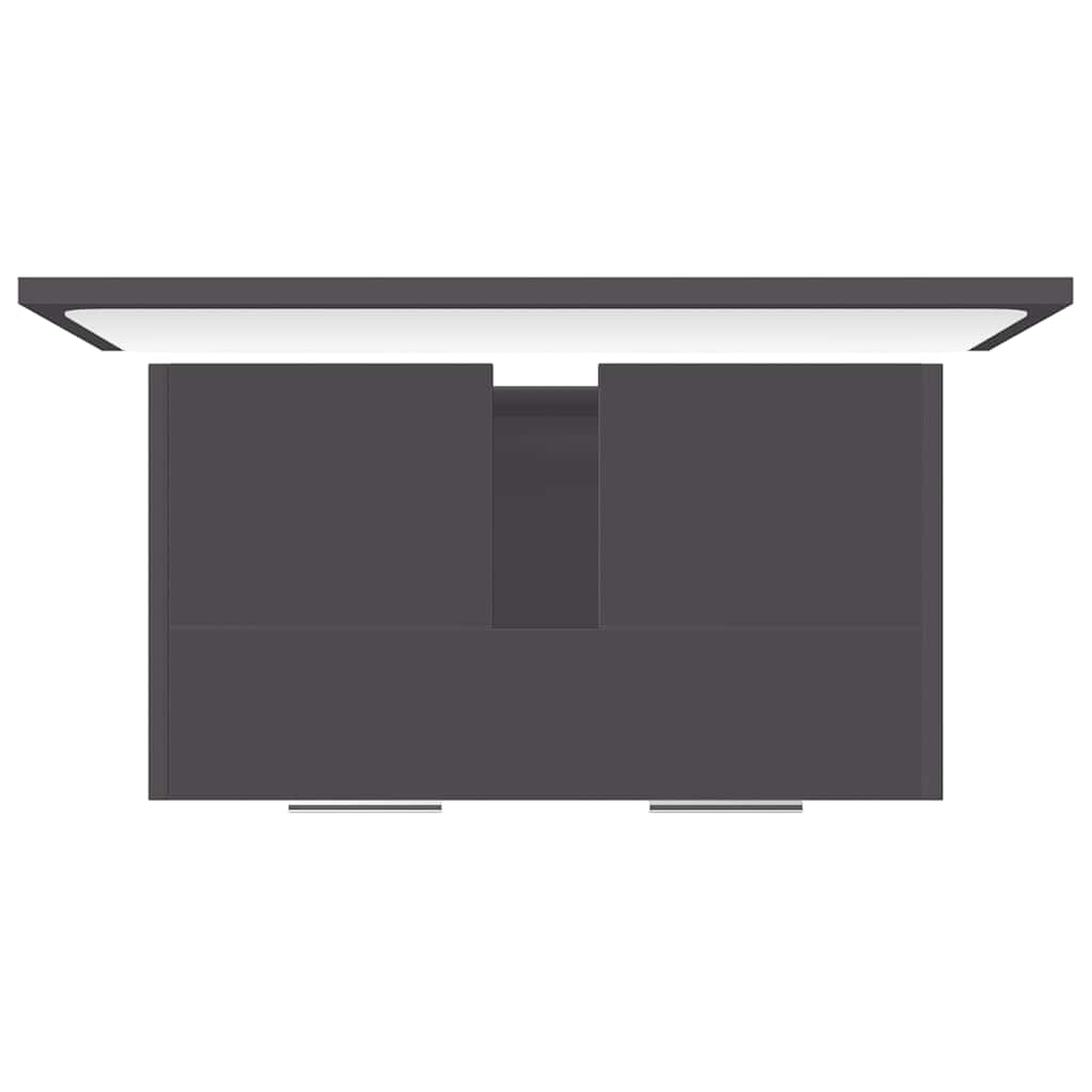 Bathroom Furniture Set Grey Engineered Wood