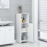 Bathroom Cabinet White 30x30x95 cm Engineered Wood - Side View