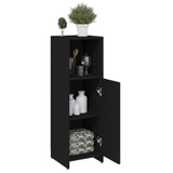 Bathroom Cabinet Black 30x30x95 cm Engineered Wood - Top-Down View