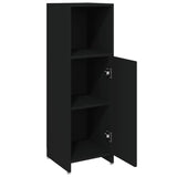 Bathroom Cabinet Black 30x30x95 cm Engineered Wood - 45-Degree Angle