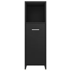 Bathroom Cabinet Black 30x30x95 cm Engineered Wood