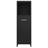 Bathroom Cabinet Black 30x30x95 cm Engineered Wood - Rear View