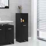 Bathroom Cabinet Black 30x30x95 cm Engineered Wood