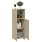Bathroom Cabinet Sonoma Oak 30x30x95 cm Engineered Wood