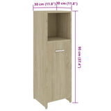 Bathroom Cabinet Sonoma Oak 30x30x95 cm Engineered Wood - Extra Image