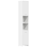 Bathroom Cabinet White 30x30x183.5 cm Engineered Wood - Front View