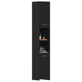 Bathroom Cabinet Black 30x30x183.5 cm Engineered Wood - Top-Down View