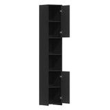 Bathroom Cabinet Black 30x30x183.5 cm Engineered Wood