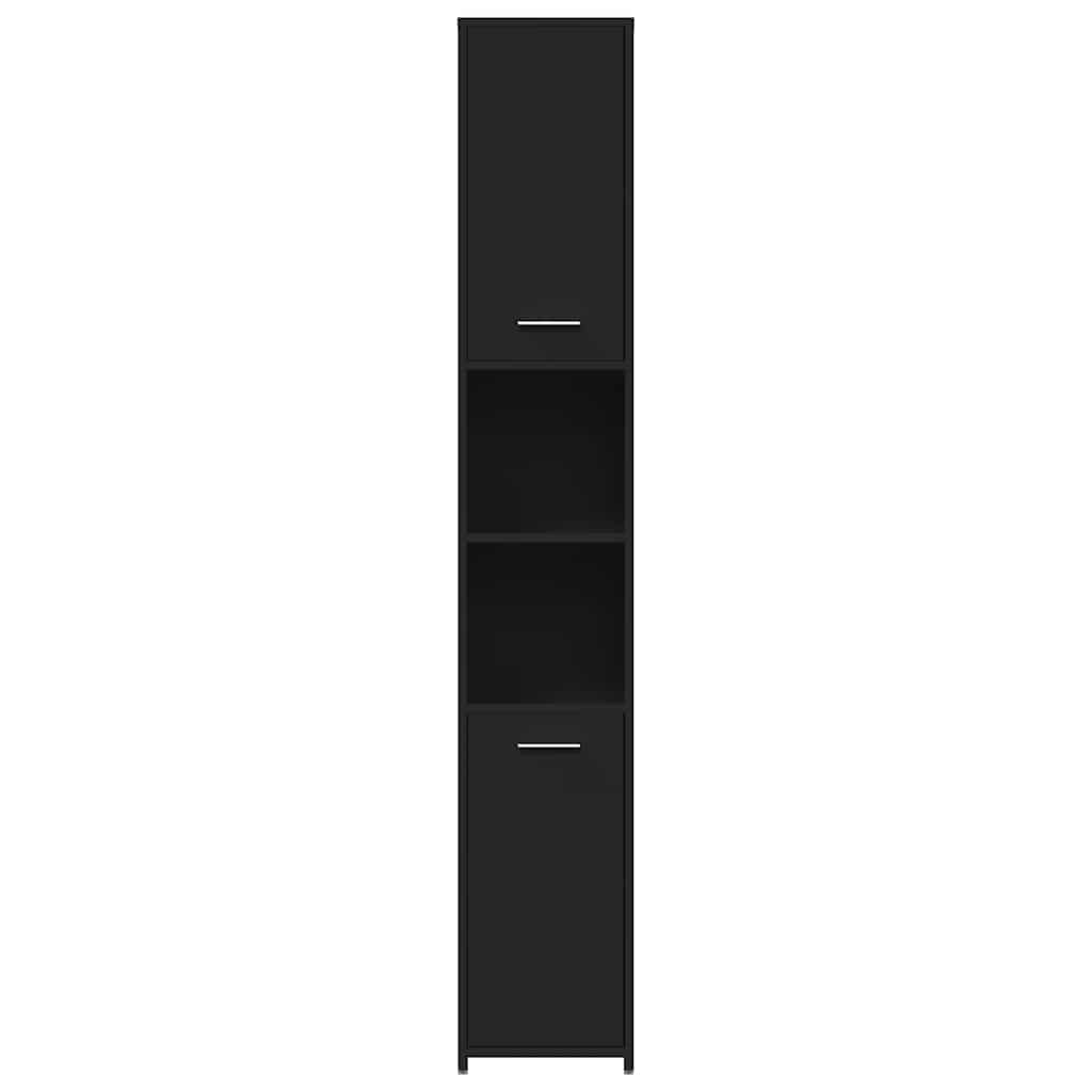 Bathroom Cabinet Black 30x30x183.5 cm Engineered Wood