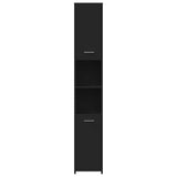 Bathroom Cabinet Black 30x30x183.5 cm Engineered Wood - Rear View