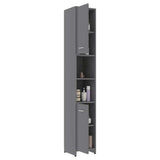 Bathroom Cabinet Grey 30x30x183.5 cm Engineered Wood - Top-Down View