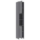 Bathroom Cabinet Grey 30x30x183.5 cm Engineered Wood