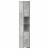 Bathroom Cabinet Concrete Grey 30x30x183.5 cm Engineered Wood - Front View