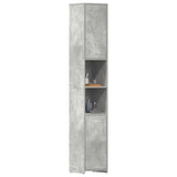 Bathroom Cabinet Concrete Grey 30x30x183.5 cm Engineered Wood - Top-Down View