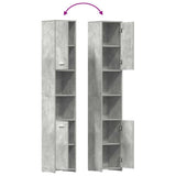 Bathroom Cabinet Concrete Grey 30x30x183.5 cm Engineered Wood