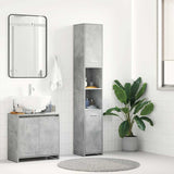 Bathroom Cabinet Concrete Grey 30x30x183.5 cm Engineered Wood