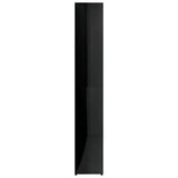 Bathroom Cabinet High Gloss Black 30x30x183.5 cm Engineered Wood