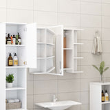 Bathroom Mirror Cabinet White 80x20.5x64 cm Engineered Wood - Side View